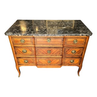 Marquetry Commode with Projecting Top For Sale