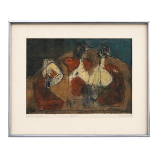 Vintage Nancy Guzik Signed Artist Proof “Three Sisters” Framed Figurative Art Print For Sale
