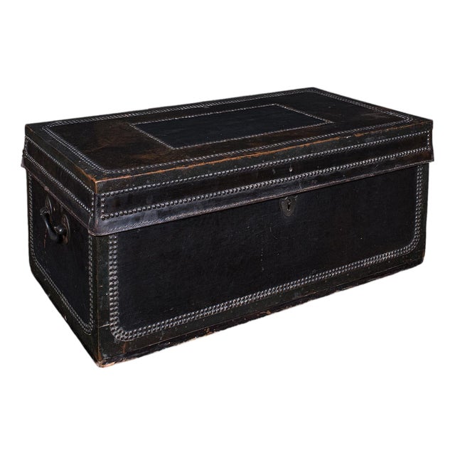 Antique Windsor Trunk, English, Leather, Camphorwood Chest, High Victorian, 1870 For Sale