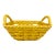 Pottery Yellow Basket For Sale