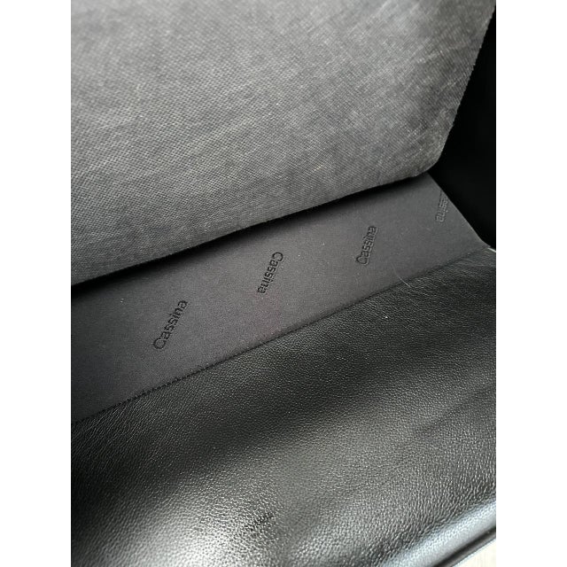 Vintage Black Leather LC2 Armchair by Le Corbusier & Charlotte Perriand for Cassina, 1990s For Sale - Image 14 of 15