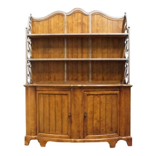 Century Furniture Solid Cherry Town & Country Somerset 66" Buffet W. Bakers Rack Hutch 42-412 For Sale