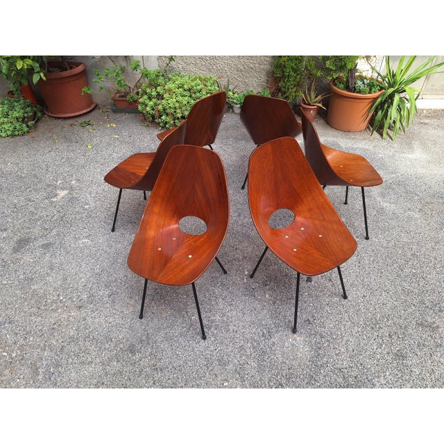 Chairs by Vittorio Nobili for Medea, 1950s, Set of 6 For Sale - Image 4 of 14