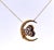 Art Nouveau Art Nouveau Antique Pansy Pendant Necklace With Crescent Moon Design For Sale - Image 3 of 10