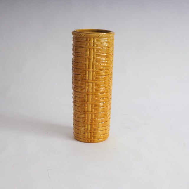 Ceramic Large Vase in Yellow Ceramic, 1970s For Sale - Image 7 of 7