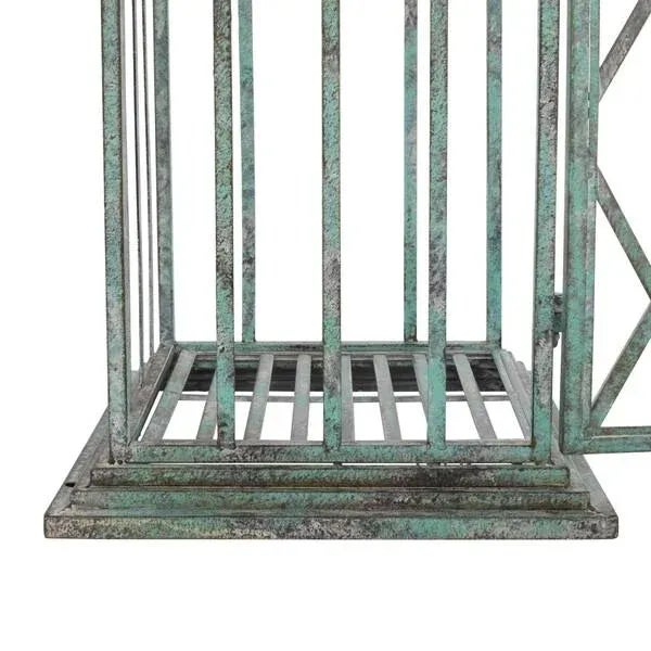 Green Outdoor Beatrix Arbor - Antique Green For Sale - Image 8 of 11