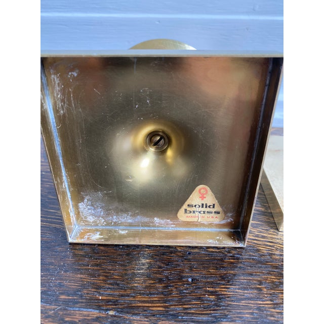 Mid-Century Modern Mid 20th Century Mid Century Modern Tommi Parzinger Brass Candle Sticks For Sale - Image 3 of 5