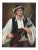 Early 20th Century Original European Violinist Portrait Oil Painting For Sale