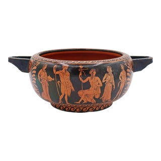 Mid-19th Century Giustiniani Pottery Greek Revival Handled Low Bowl For Sale