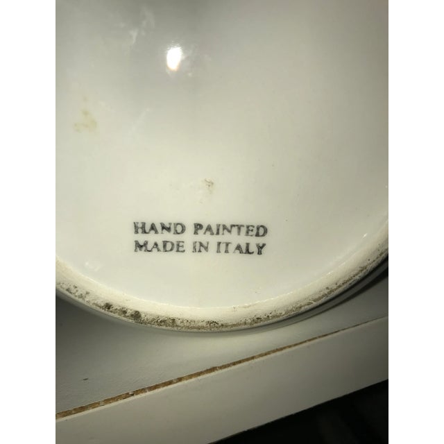 Ceramic 1960 Hand-Painted Porcelain Vase Made in Italy For Sale - Image 7 of 9
