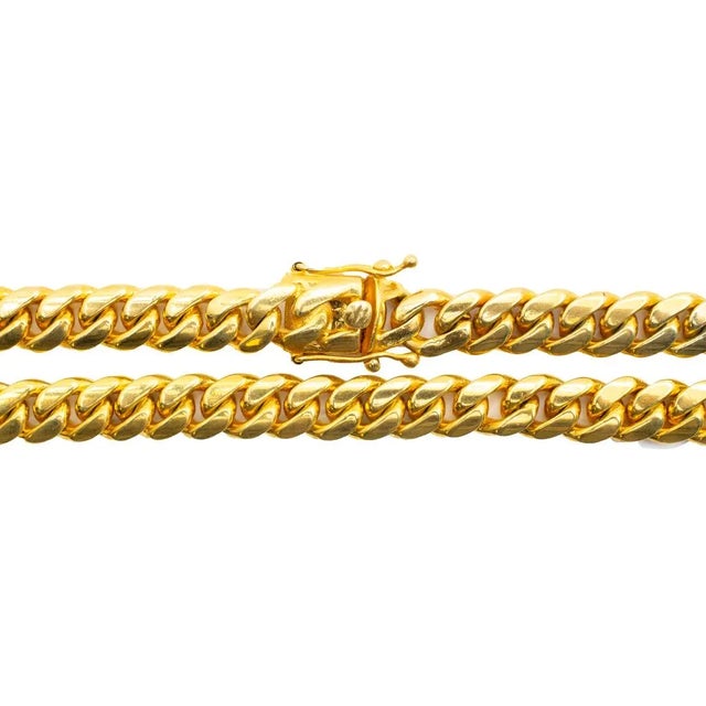 Metal 925 Sterling Silver Gold Plated Link Chain For Sale - Image 7 of 7