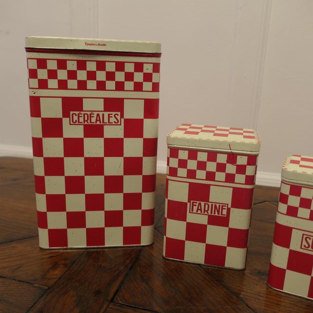 Vintage French Food Canisters, 1950, Set of 5 For Sale - Image 6 of 10