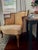Champagne Vintage French Louis XV Style Wingback Bergère Chair — Carved Wood Frame, Hand-Tied Springs For Sale - Image 8 of 12