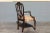 Wood Sheraton Style Heavily Carved Mahogany Armchair For Sale - Image 7 of 13