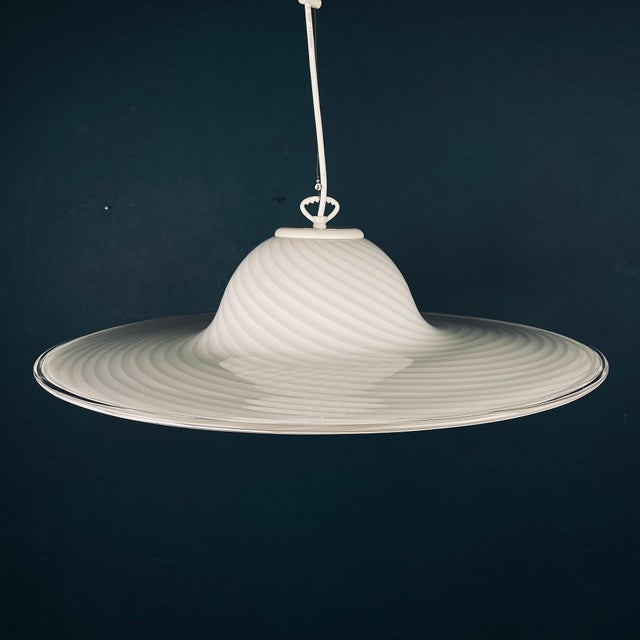 Murano Swirl Glass Pendant Lamp from Vetri, Italy, 1970s For Sale - Image 14 of 14
