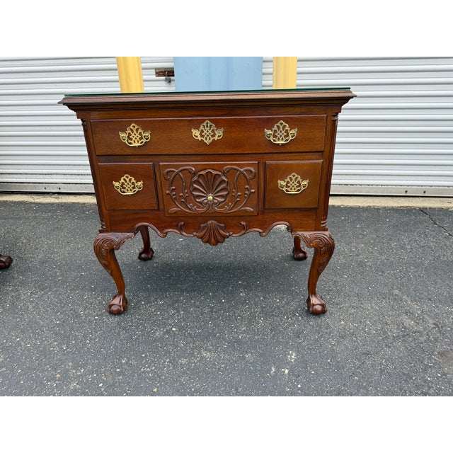 Wood 1980s Councill Craftsmen Chippendale Style Lowboy For Sale - Image 7 of 12