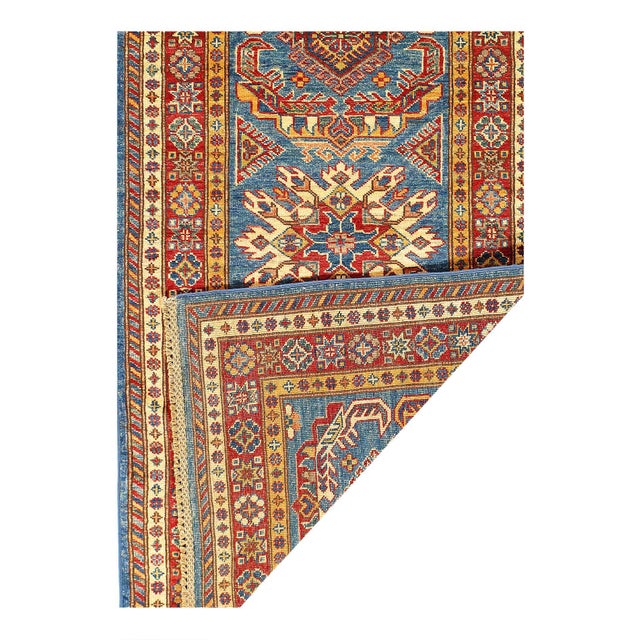 Traditional Pasargad DC Fine Hand Knotted Kazak Runner For Sale - Image 3 of 3