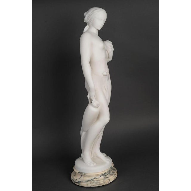 Large Sculpture in White Marble For Sale - Image 11 of 13