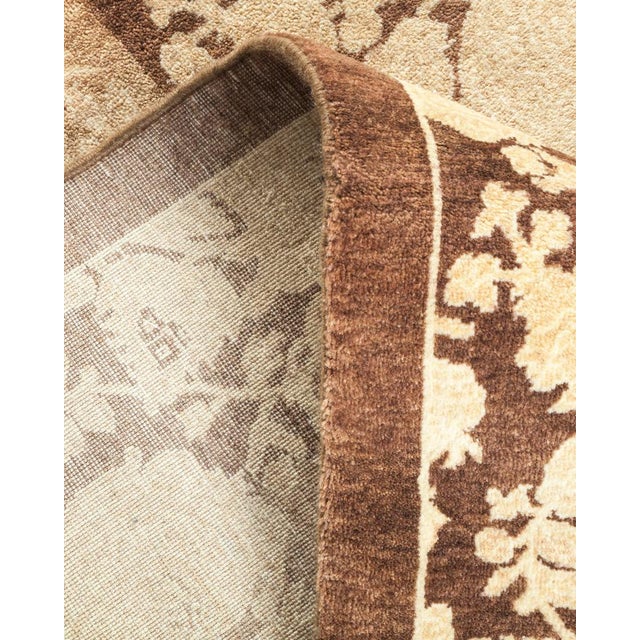 Mogul Collection Hand-Knotted Area Rug - Brown 5' 1" x 5' 3" For Sale In New York - Image 6 of 9
