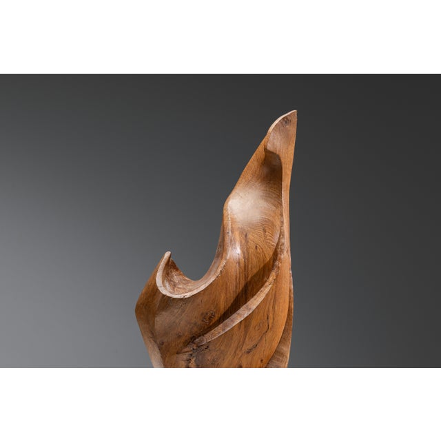 Sculptural Form in Elm, 1985 For Sale - Image 12 of 18