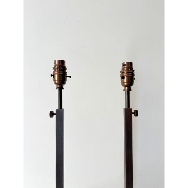 Contemporary Minimalist Bronze Table Lamps, Belgium, Set of 2 For Sale - Image 3 of 8