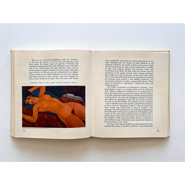 Amedeo Modigliani Vintage 1958 First Edition Lithograph Print Mid Century Modernist Hardcover Art Book For Sale - Image 13 of 18