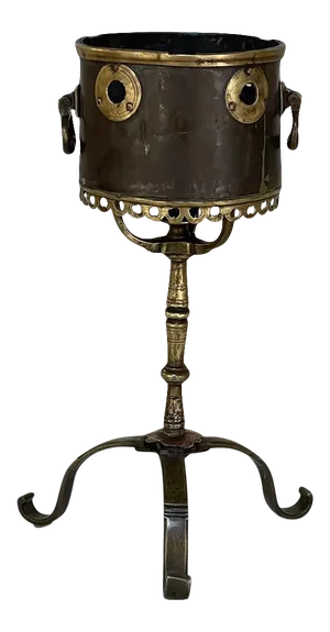 18th Century Dutch Bronze & Copper Tea Kettle Warmer