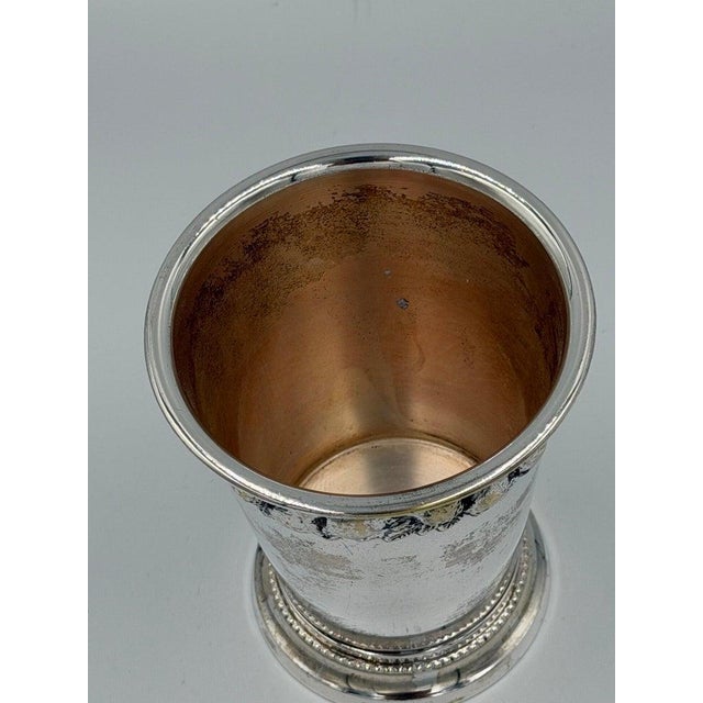 Early 20th Century Neoclassical Revival Silver Plate Cup With Repoussé Fruit Garland For Sale - Image 4 of 8