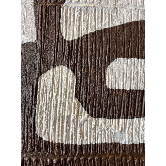 Contemporary abstract painting on canvas. Framed in a gold locally made frame Unframed painting: 11" x 14" Framed...