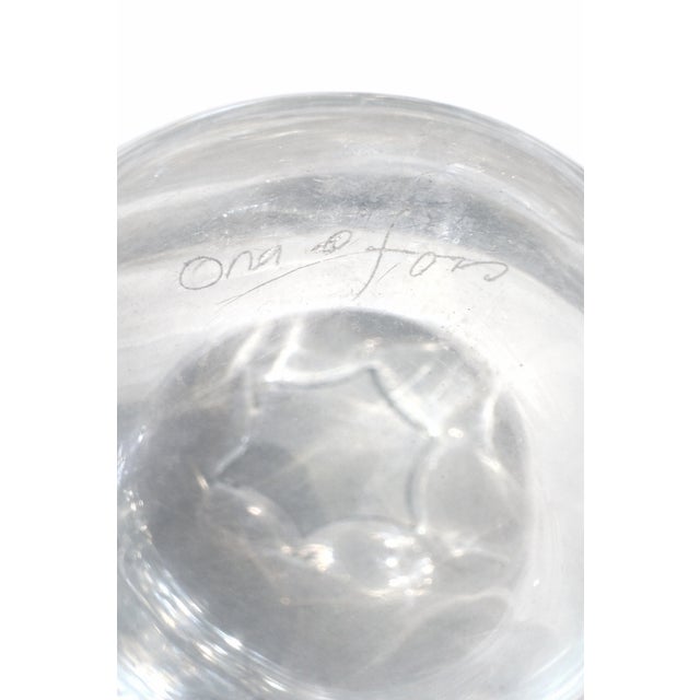 Vintage Crystal Stella Polaris Vase by Vicke Lindstrand for Orrefors, 1970s For Sale - Image 3 of 8