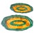 French Green and Yellow Ceramic Serving Dishes with Layered Rim, 1970s, Set of 2 For Sale - Image 3 of 14