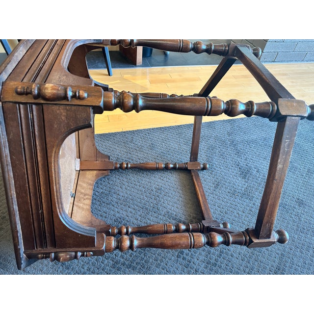 Early 1900’s John Fenton Designed Hexagon Wood Table Sourced From O’Conner & Moffitt & Co. Of San Francisco For Sale In Phoenix - Image 6 of 14