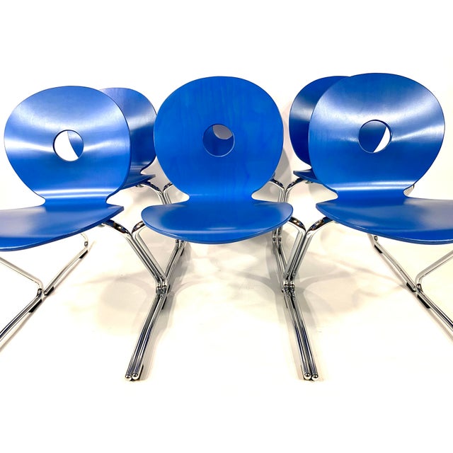 Pantoflex Cantilever Chairs by Verner Panton for VS, 1990s, Set of 6 For Sale - Image 6 of 18