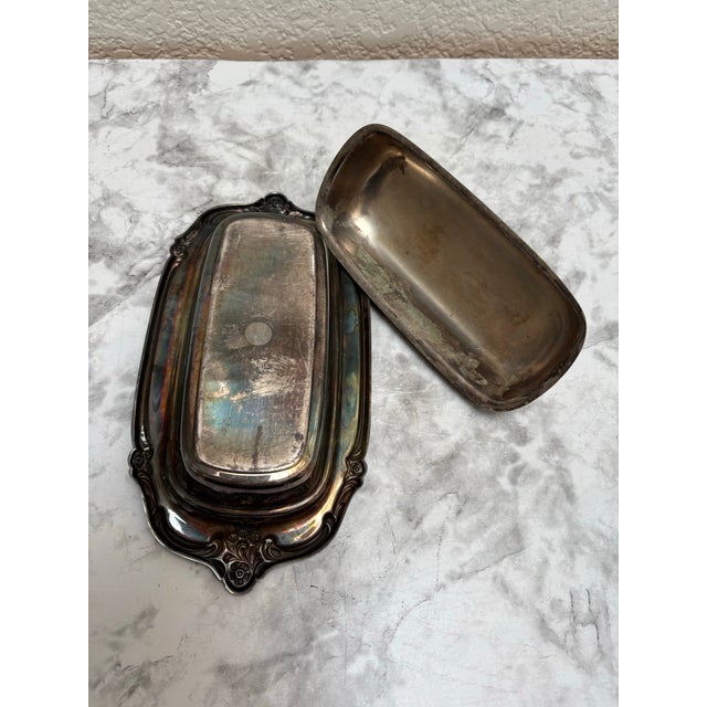 Vintage Silver Plated Butter Storage Serving Dish For Sale - Image 4 of 8