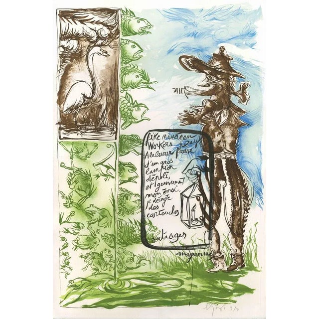 Gerard Garouste Anagram, 2020 Original lithograph in 9 colors on Arches paper 400 grams signed and numbered by the artist...