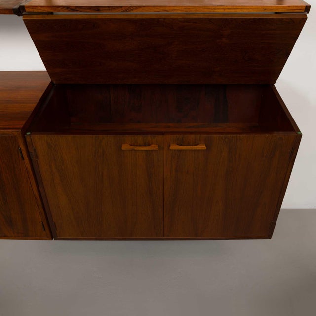 Vintage Kai Kristiansen's Fm Reolsystem Shelving System in Rosewood 1960s W/Cabinets For Sale In San Francisco - Image 6 of 10