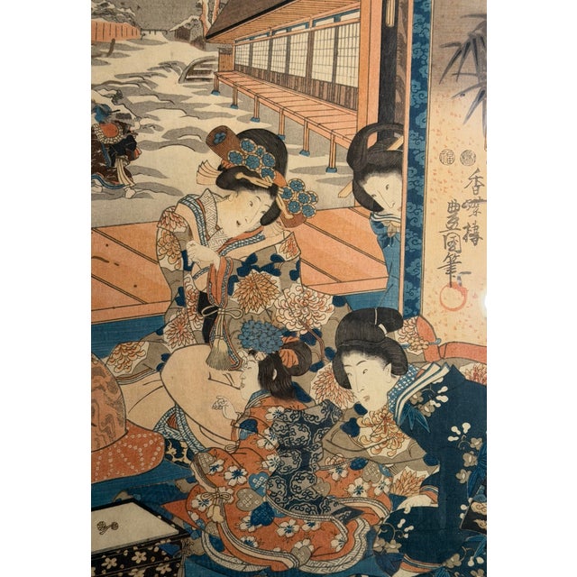 Utagawa Kunisada, Original Woodblock Print, Edo Period For Sale - Image 11 of 11
