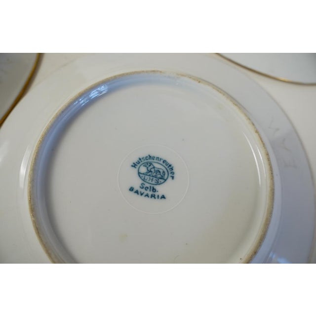 Antique Hutschenreuther Selb LHS Bavaria Gold Crest Salad Plates - Set of 4 For Sale - Image 14 of 15