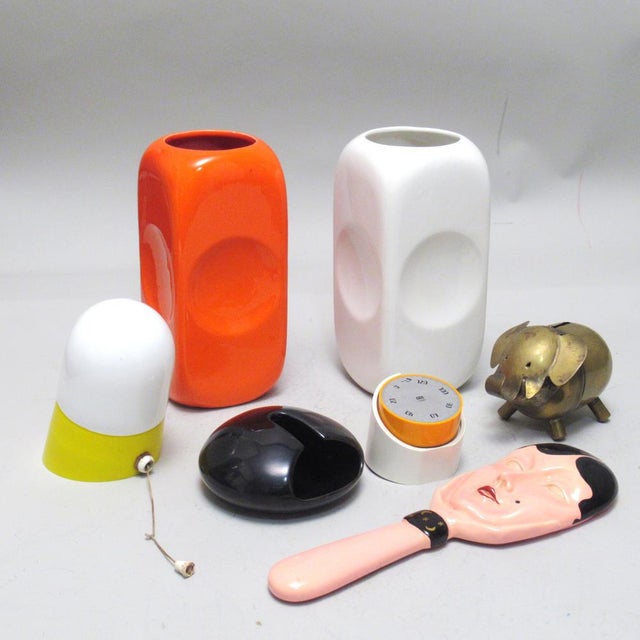 1970s Orange Vase from Parravicini, Italy, 1970s For Sale - Image 5 of 9