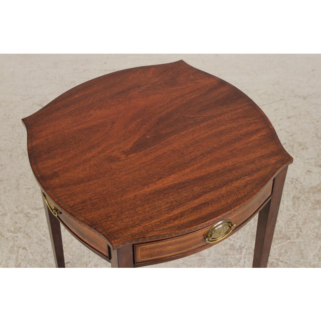 Kindel Mahogany 1 Drawer Connecticut Side Table For Sale - Image 9 of 14