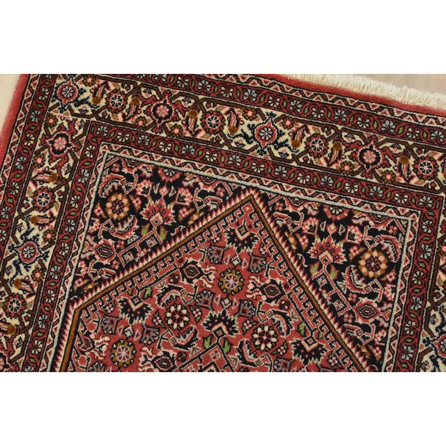 Fine Bidjar Rug 2’10” X 4’8” Red Wool Vintage Traditional Hand-Knotted Carpet For Sale In Philadelphia - Image 6 of 12