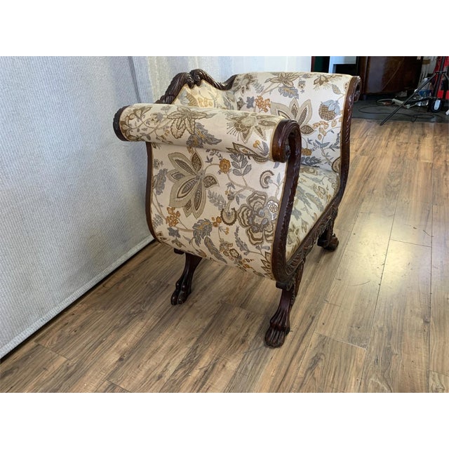 1900 - 1909 Antique American Empire Neoclassical Armchair For Sale - Image 5 of 6