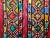 Red Vintage Uzbek Quilt, Hand-Stitched Silk, Geometric Pattern, Red & Turquoise, 39” X 73” For Sale - Image 8 of 12
