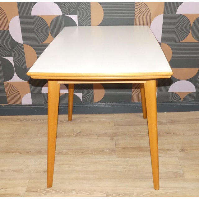 Vintage Extendable Kitchen Table in Wood, 1950s For Sale - Image 13 of 14