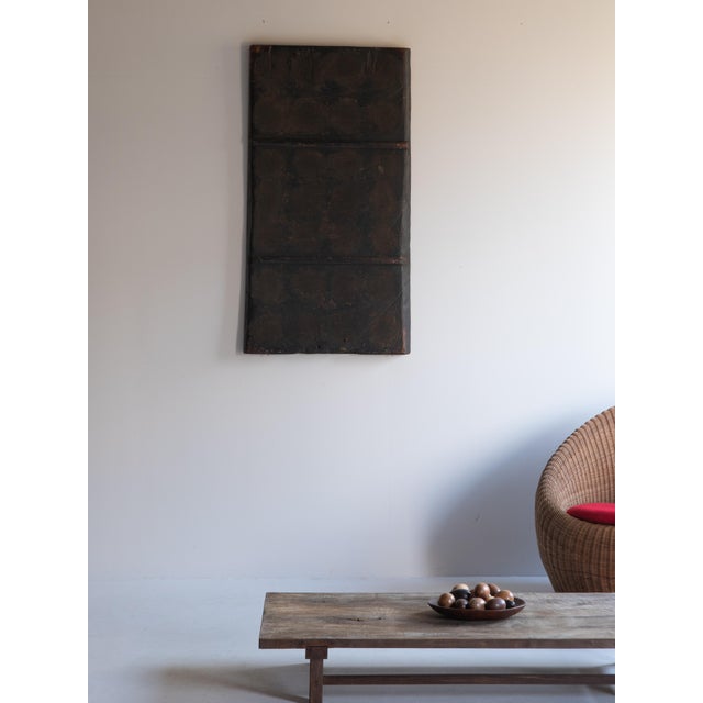 This Japanese antique wooden workboard was crafted during the Meiji period 1860s to 1900s and is made from solid cedar...