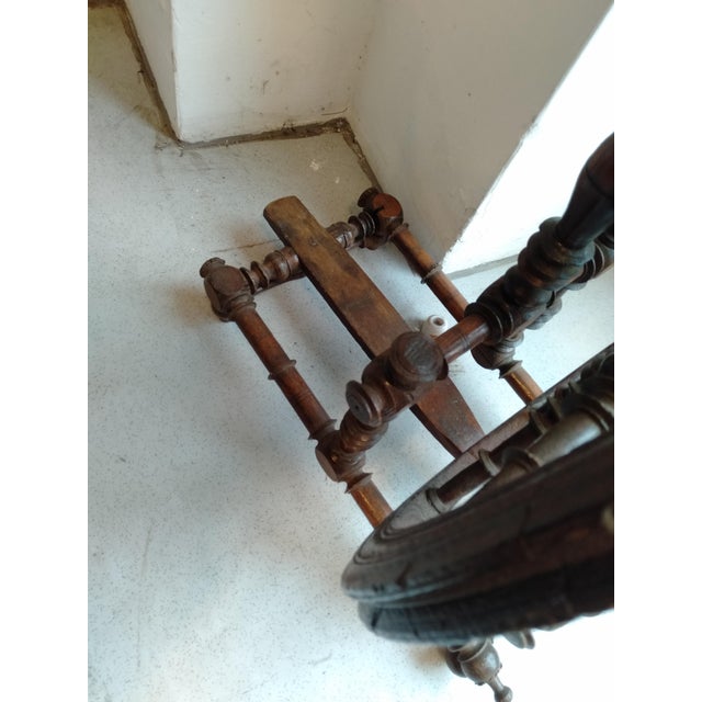 1930s Walnut Spinning Wheel For Sale - Image 5 of 10