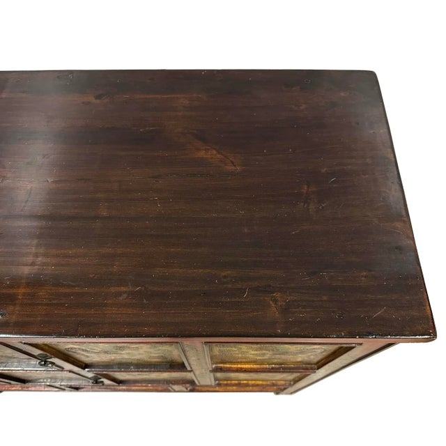 Antique Tibetan Hand-Painted Cabinet For Sale - Image 10 of 13