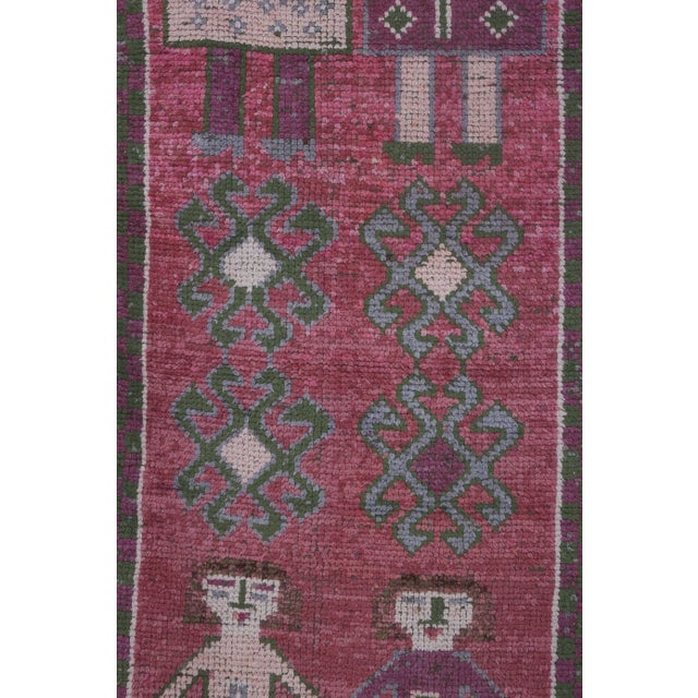 1970s Vintage Turkish Human Pictorial Rug For Sale In Philadelphia - Image 6 of 13