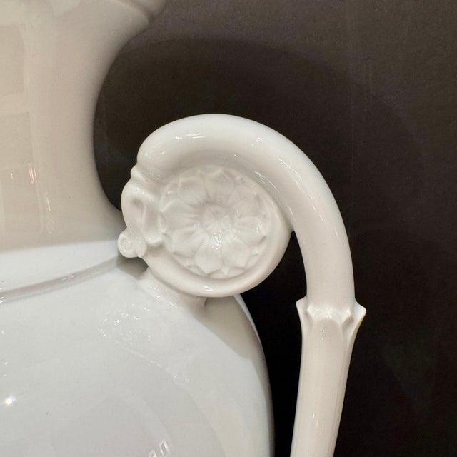 Ceramic KPM Porcelain Neoclassical Amphora Vase Germany circa 1960 For Sale - Image 7 of 7