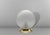 Murano glass craquele' effect ball lamp on brass base, Venini. European Plug (up to 250V).The wiring of this item may be...